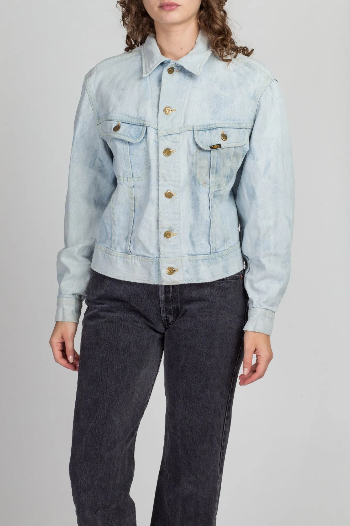 1960s Lee Riders Rose Embroidered Jean Jacket - Men's Medium, Women's Large