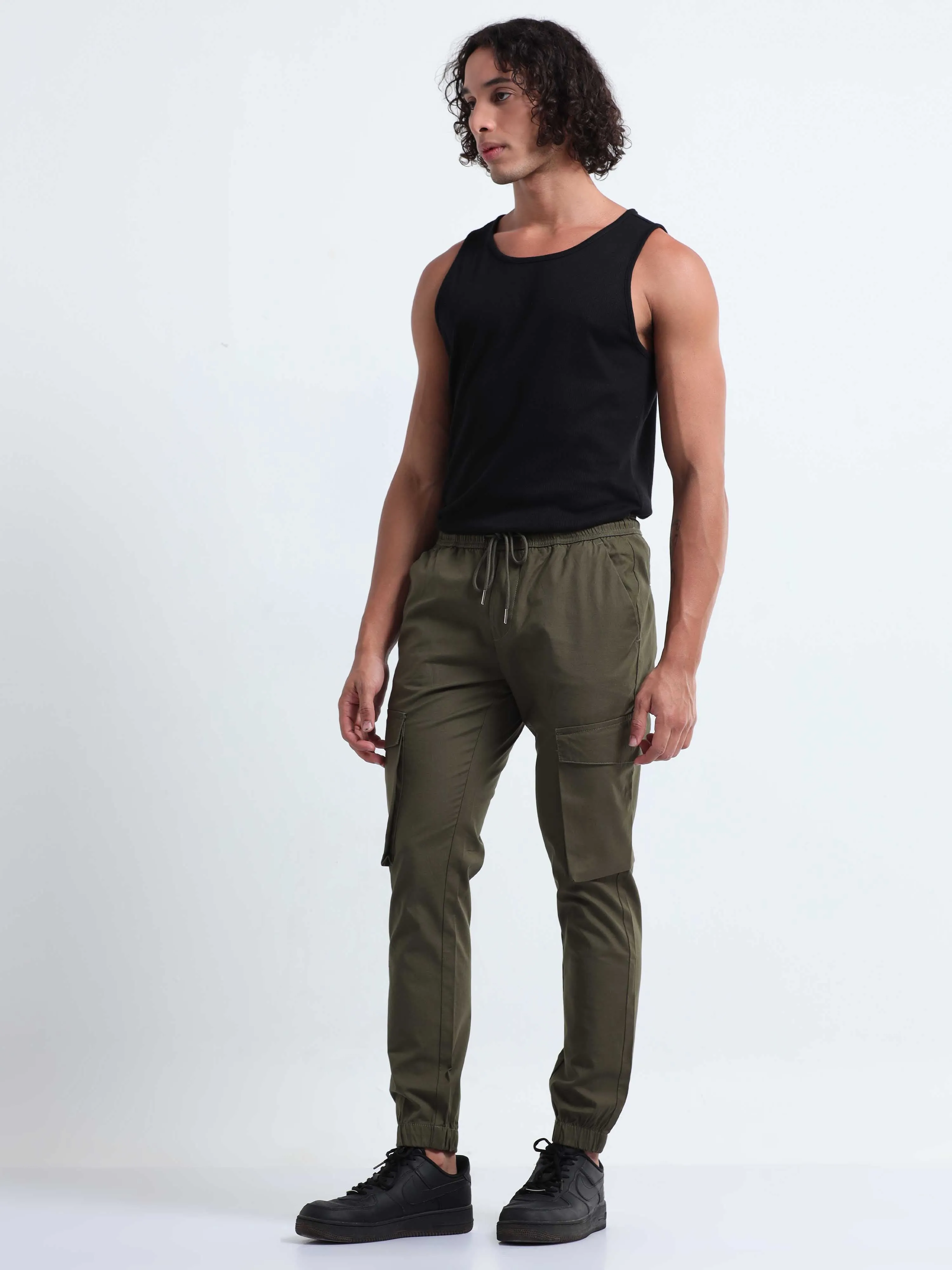Air Sense Olive Cargo Joggers
