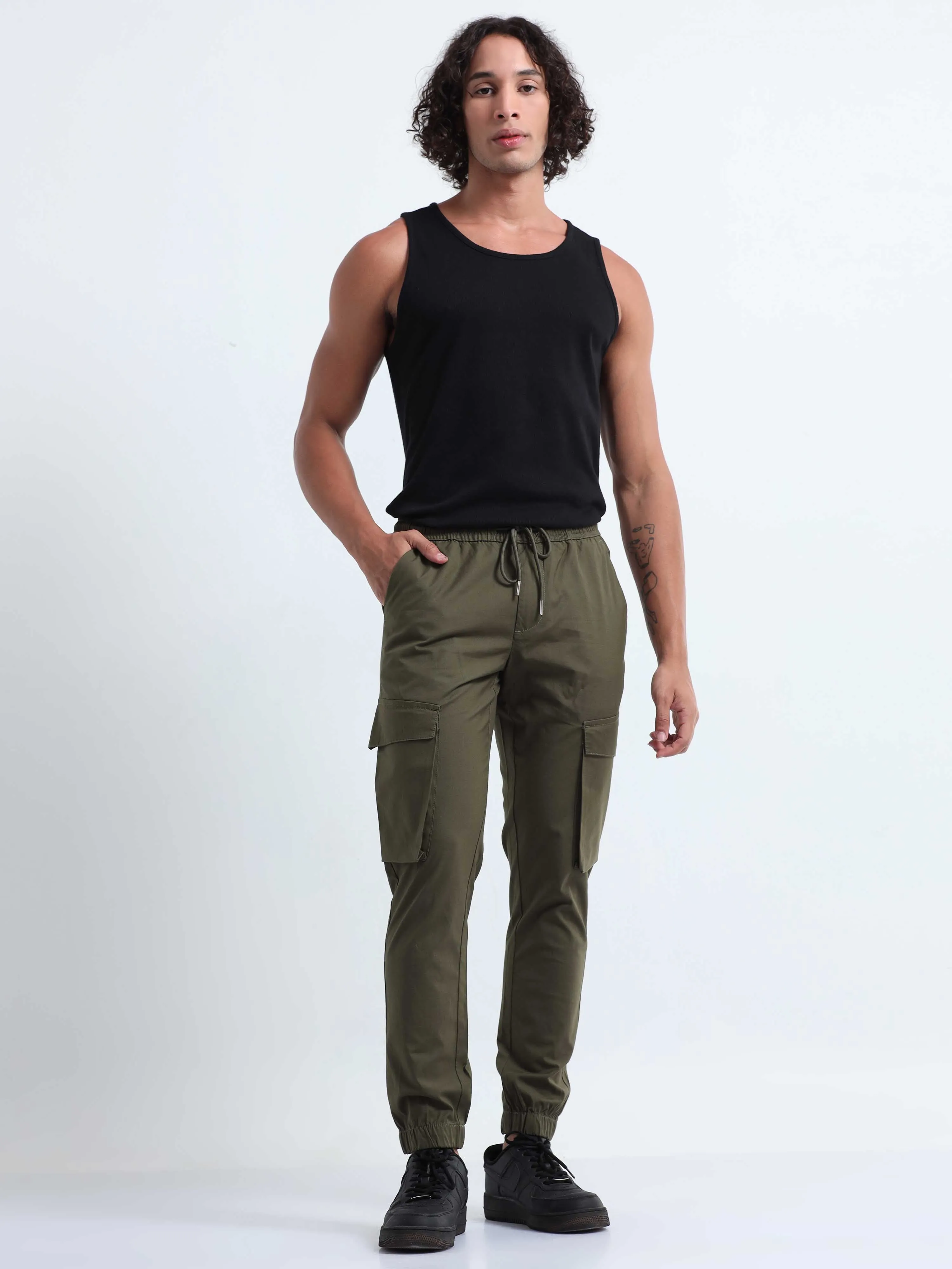 Air Sense Olive Cargo Joggers