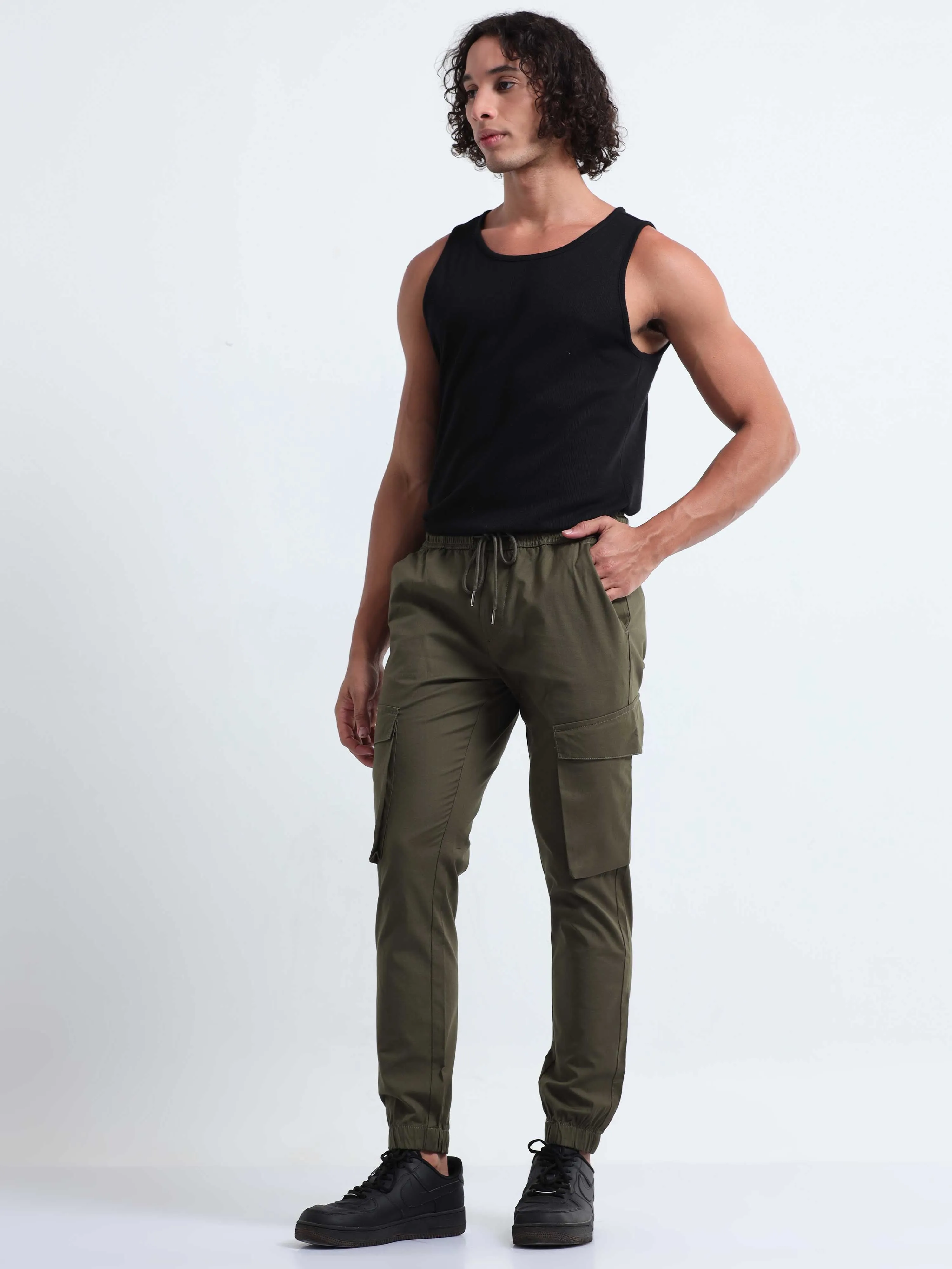 Air Sense Olive Cargo Joggers