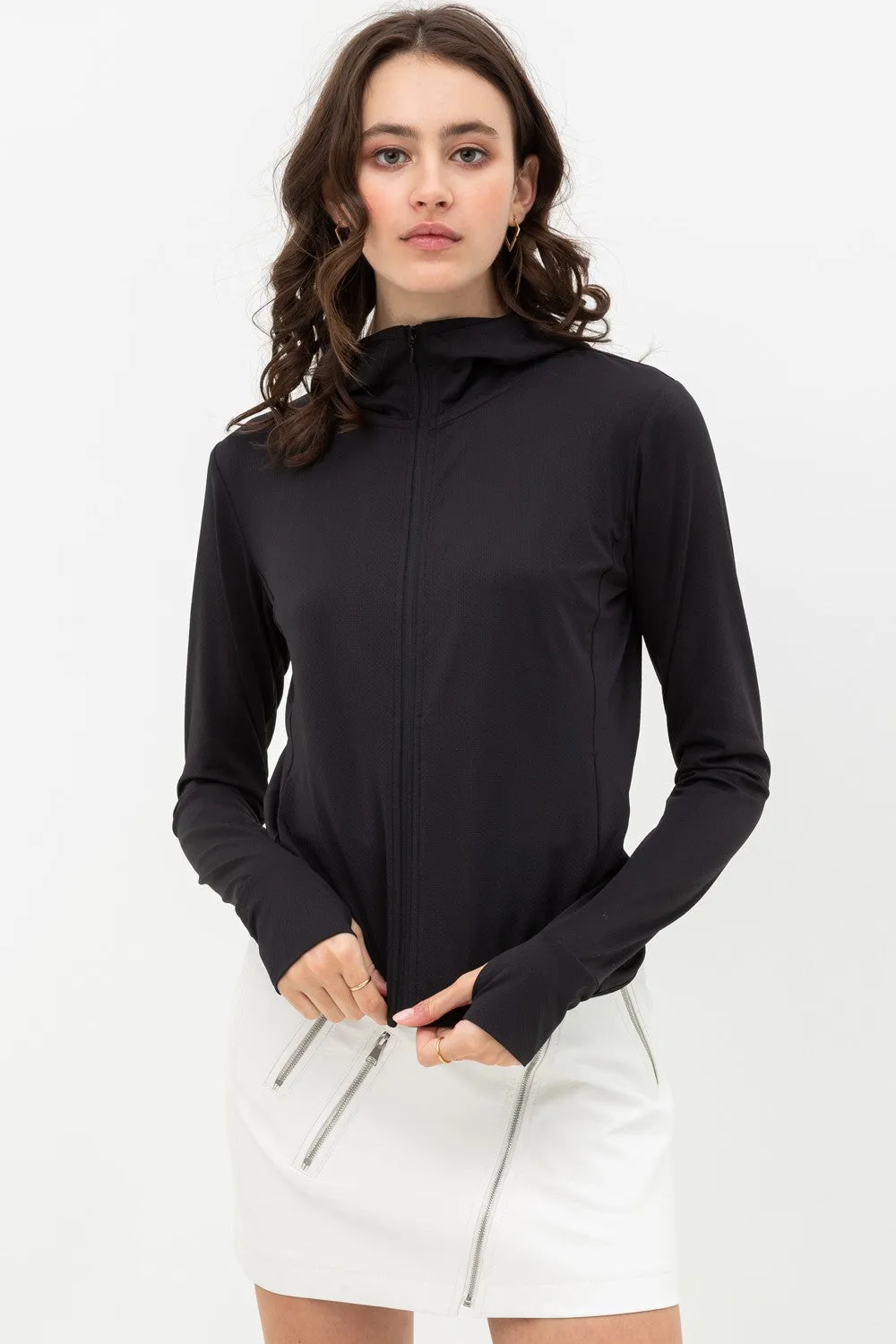 Athletic Hooded Windbreaker Jacket
