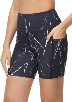 baleaf Women's 6"/8" High Waisted Biker Shorts with Pockets for Gym Workout Yoga Running Athletic