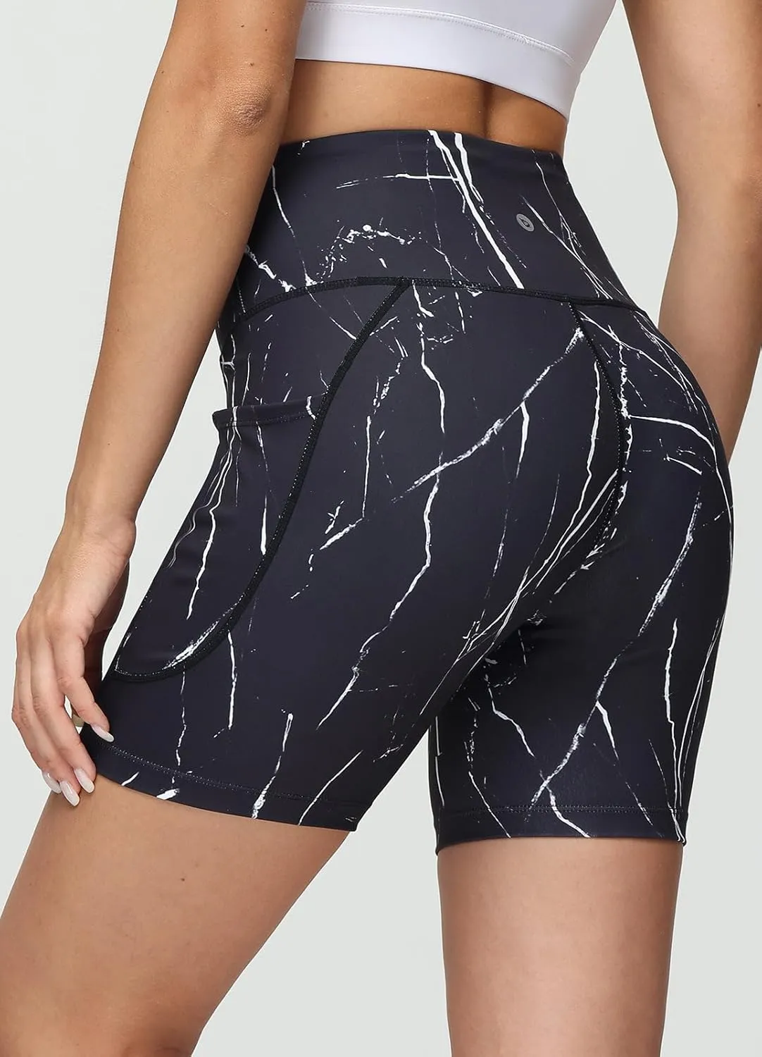 baleaf Women's 6"/8" High Waisted Biker Shorts with Pockets for Gym Workout Yoga Running Athletic