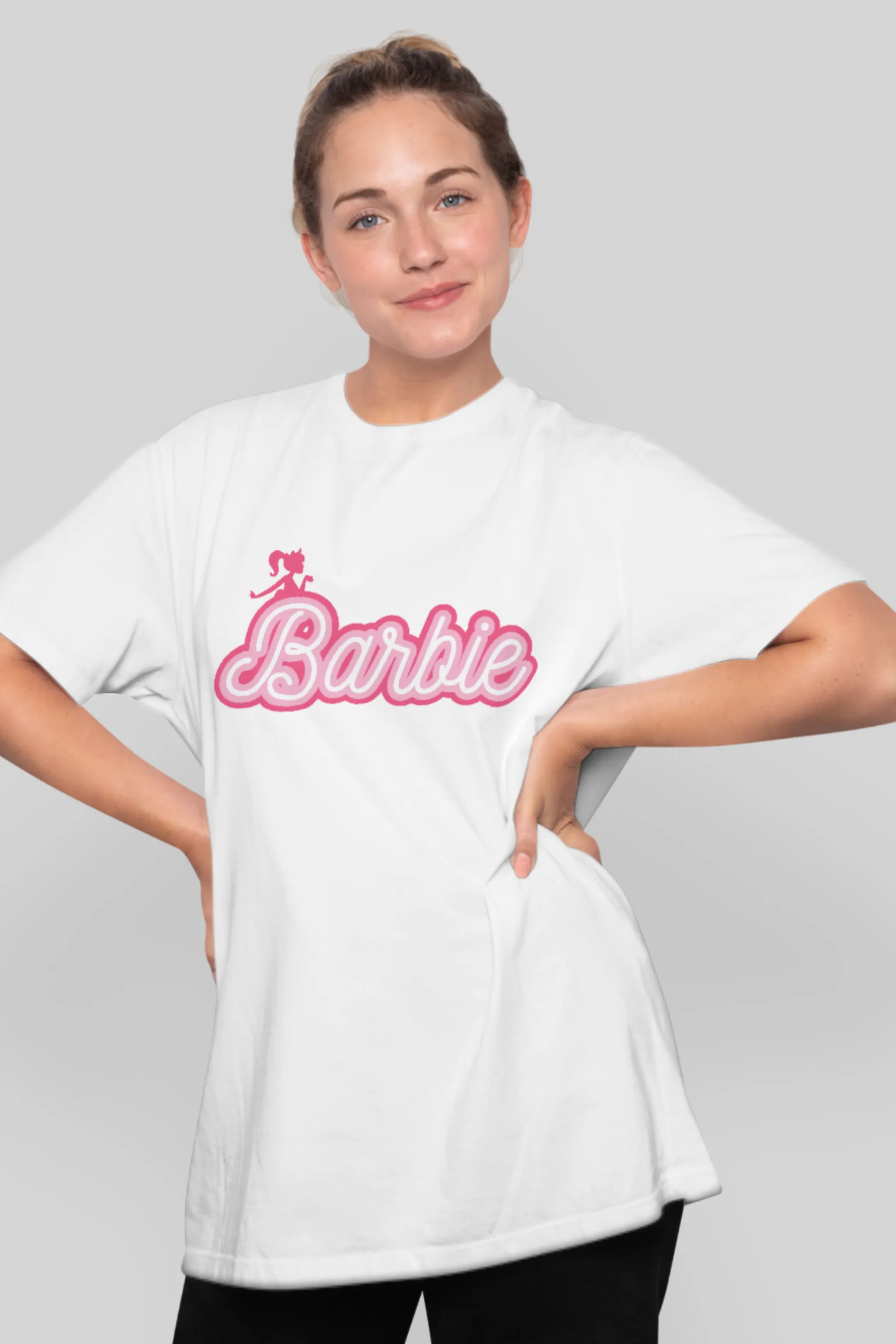 Barbie Printed Oversized T-shirt for women