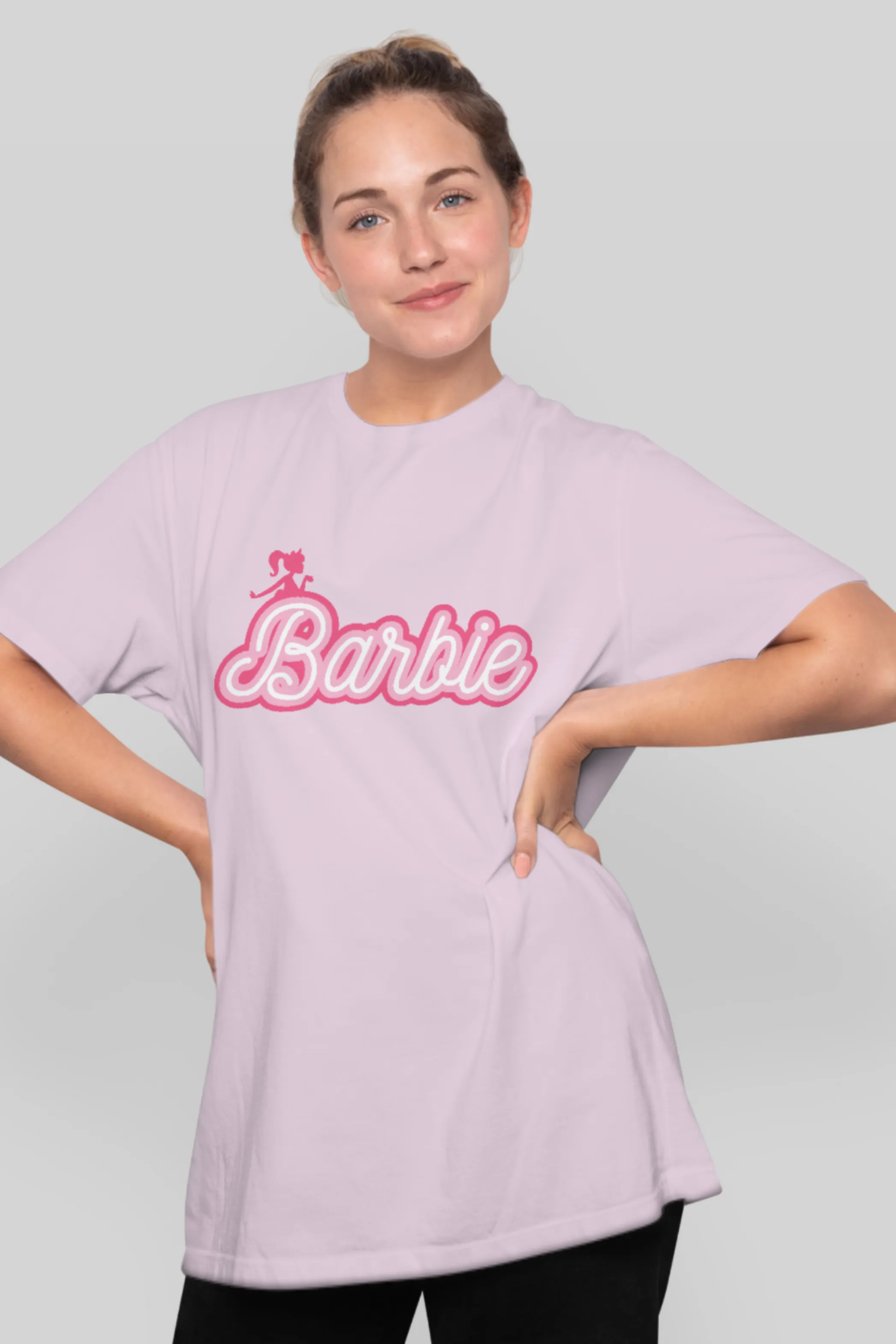 Barbie Printed Oversized T-shirt for women