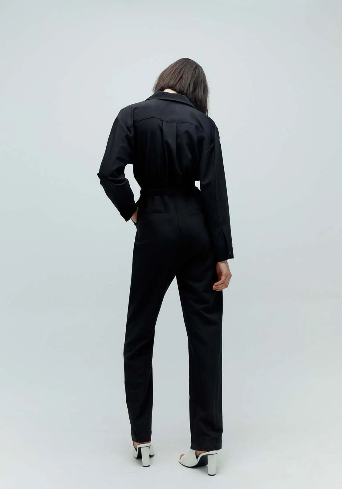 Belted Jumpsuit - Black