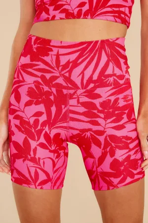 Bike Neon Hibiscus Short