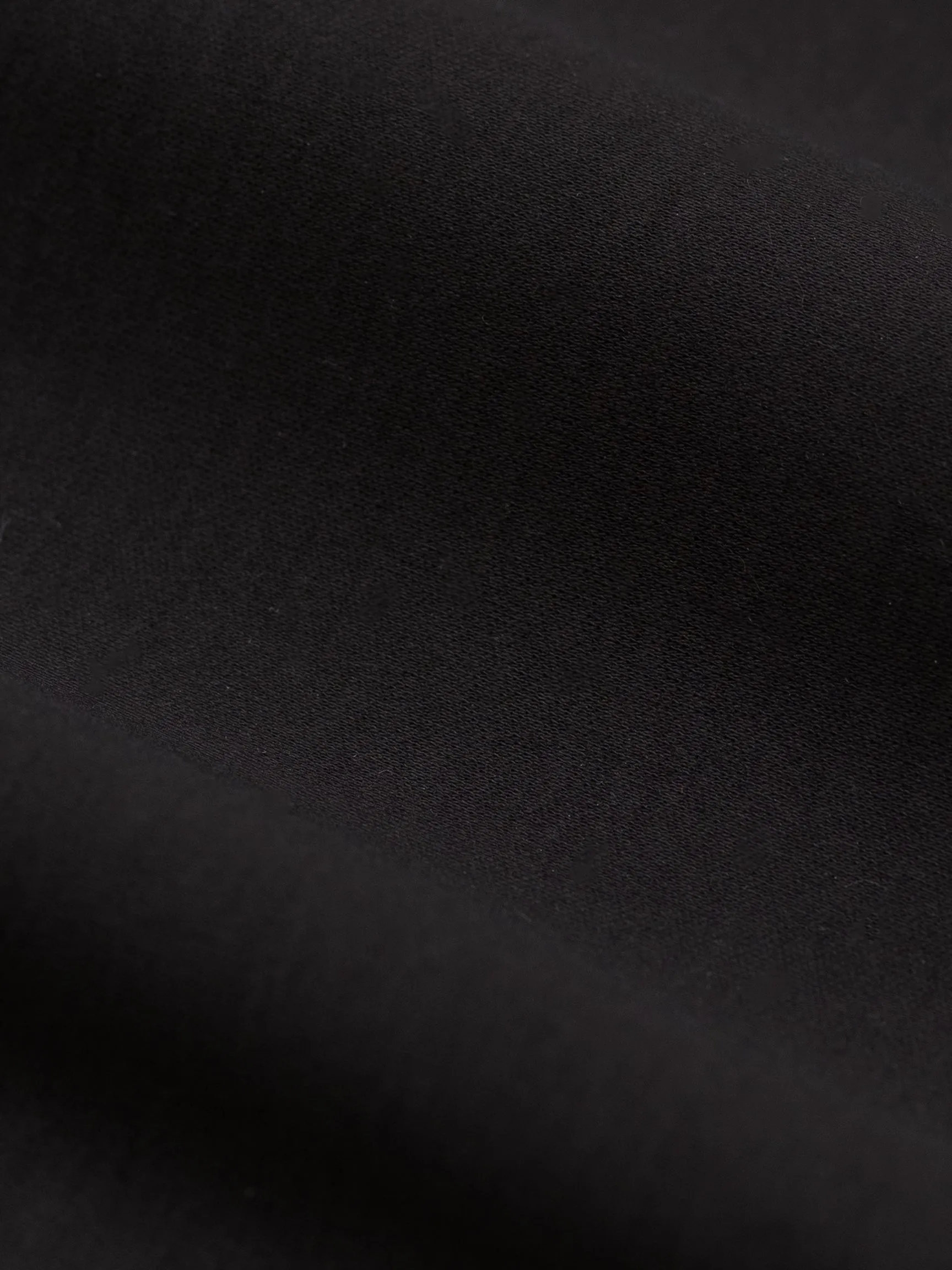 BLACK SOFT MERCERIZED COTTON T-SHIRT