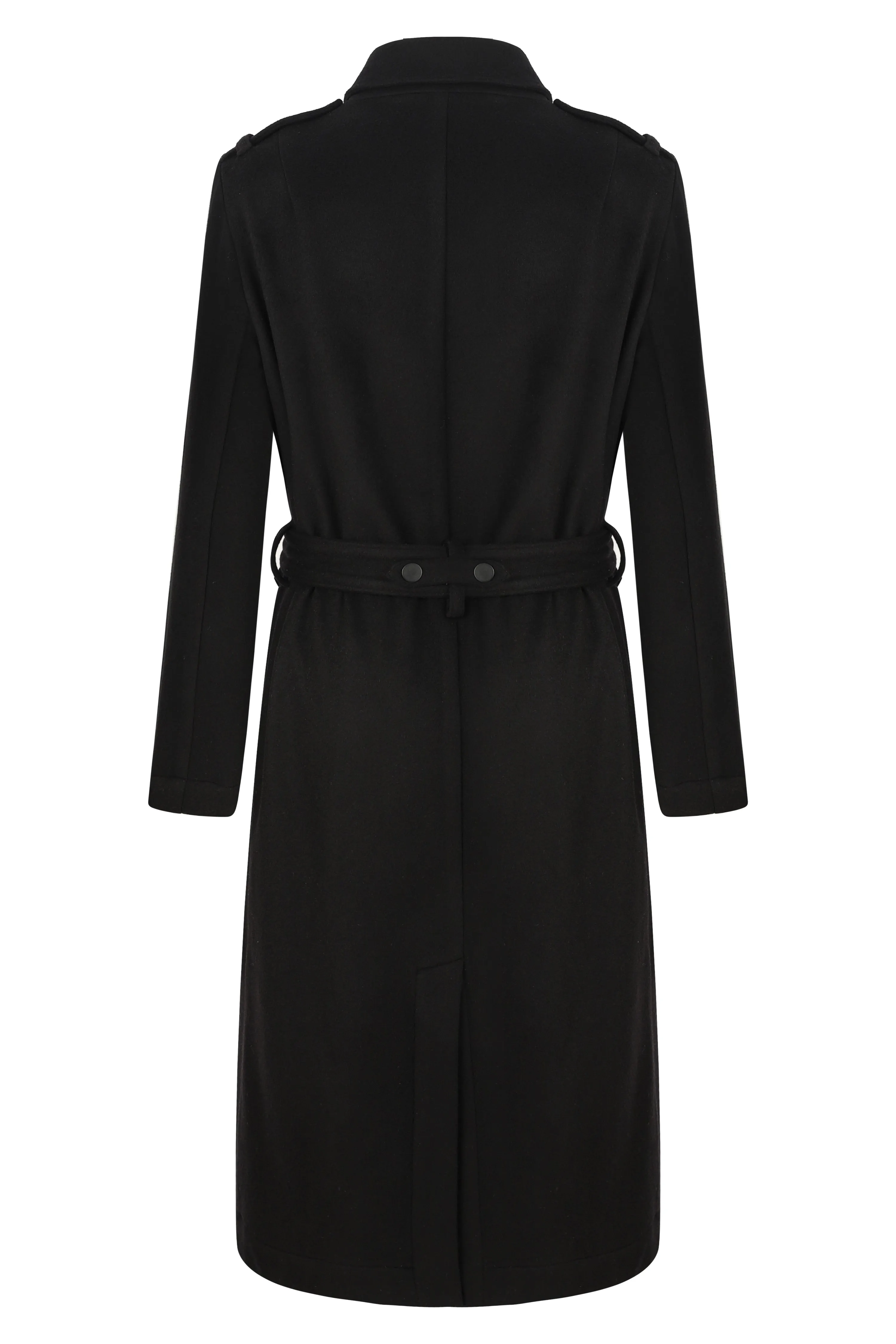Black Wool Trench Coat