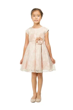 Blush & Sage Floral Vintage Lace with Flower Pin