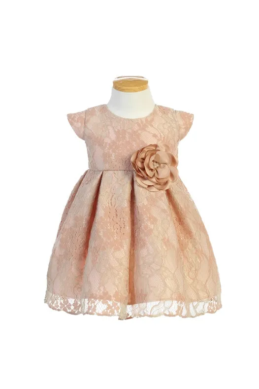 Blush & Sage Floral Vintage Lace with Flower Pin