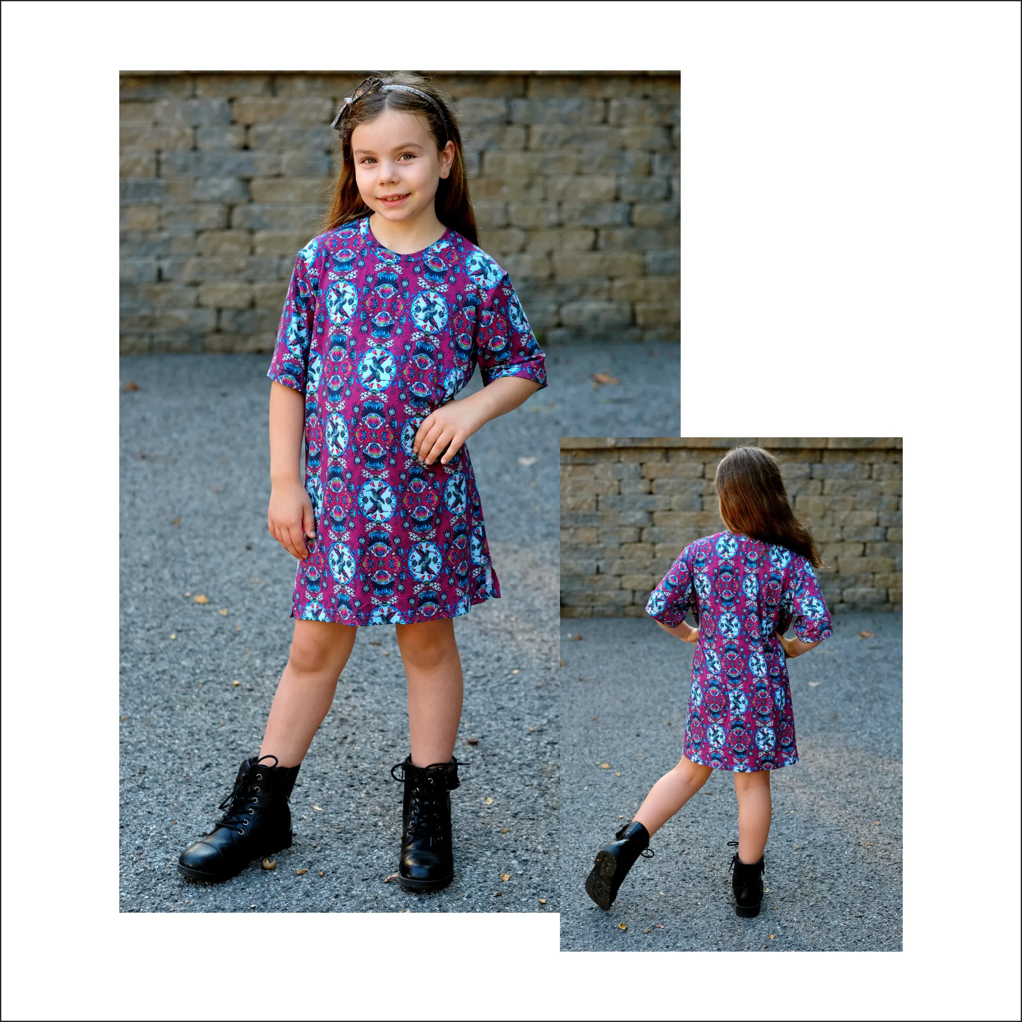 BUNDLE Oversized Tee Shirt Dress | Kids and Adult Sizes | Beginner Sewing Pattern