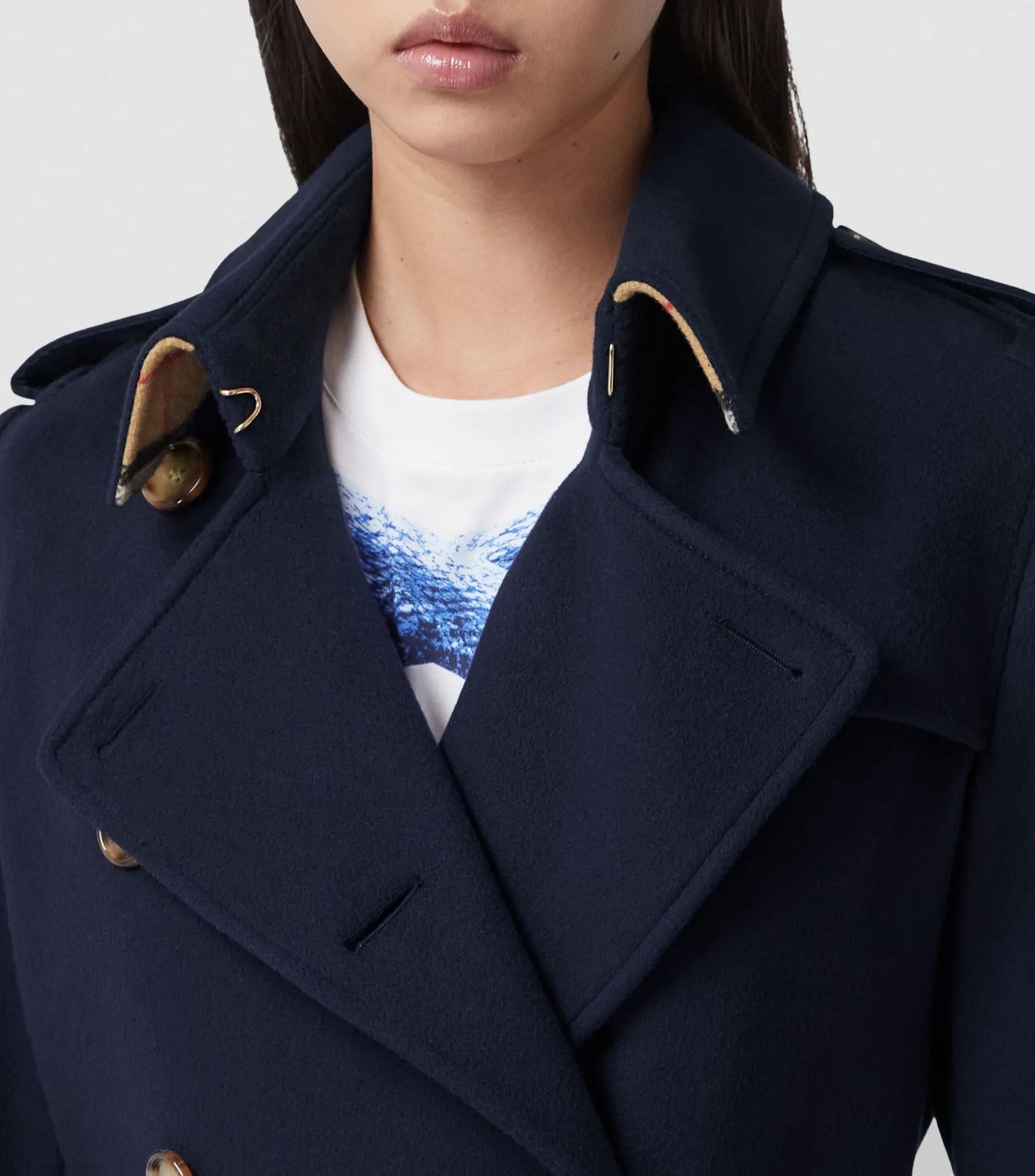 BURBERRY CASHMERE KENSINGTON TRENCH COAT