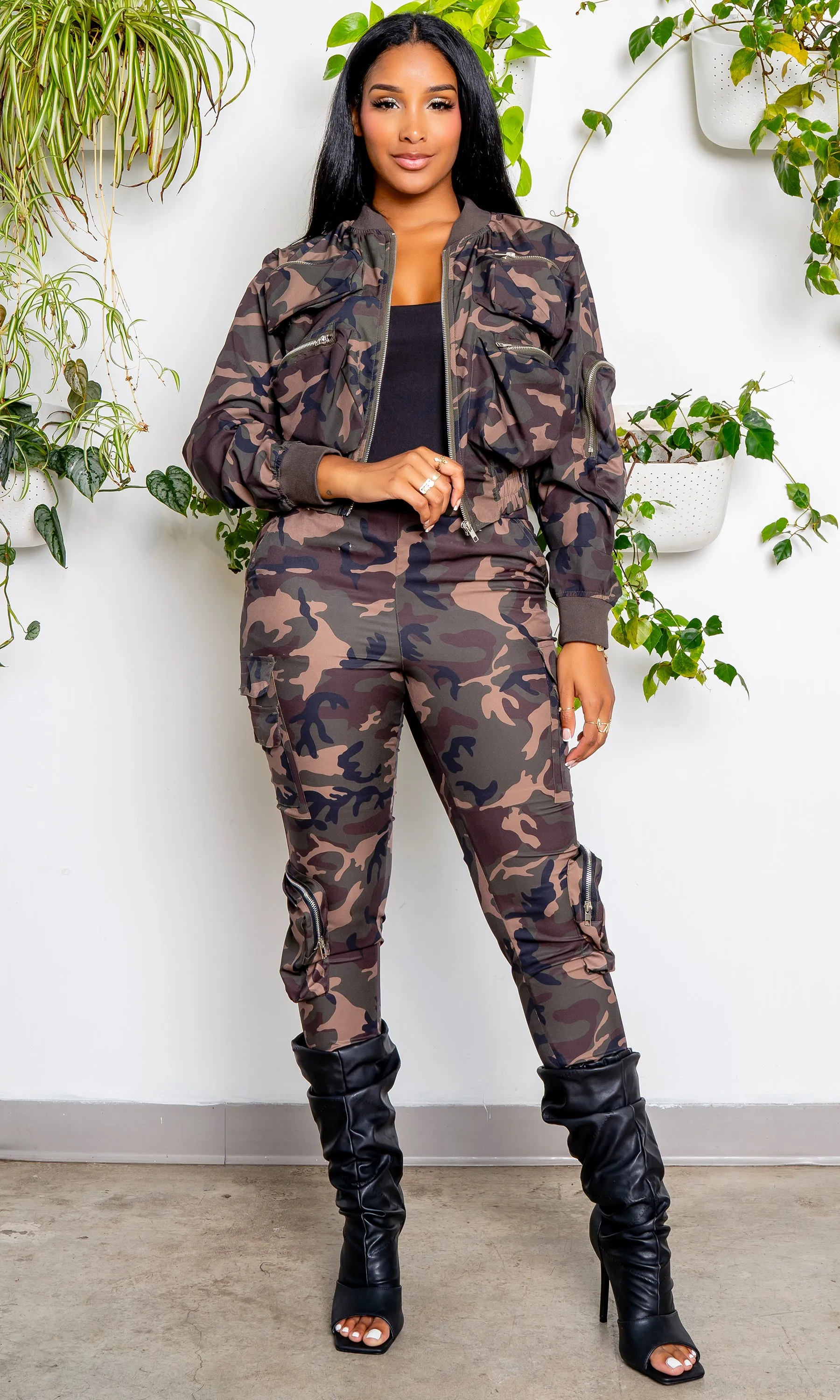 Camo Utility Nylon Joggers Final Sale