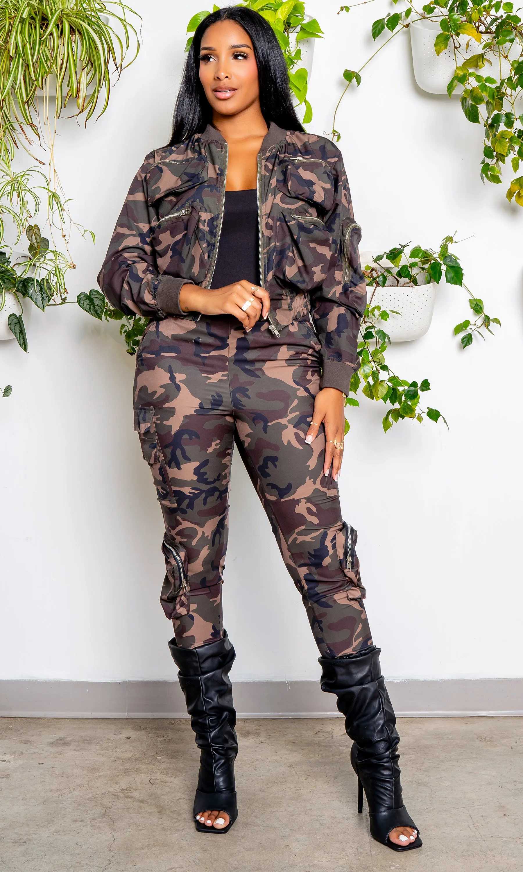 Camo Utility Nylon Joggers Final Sale