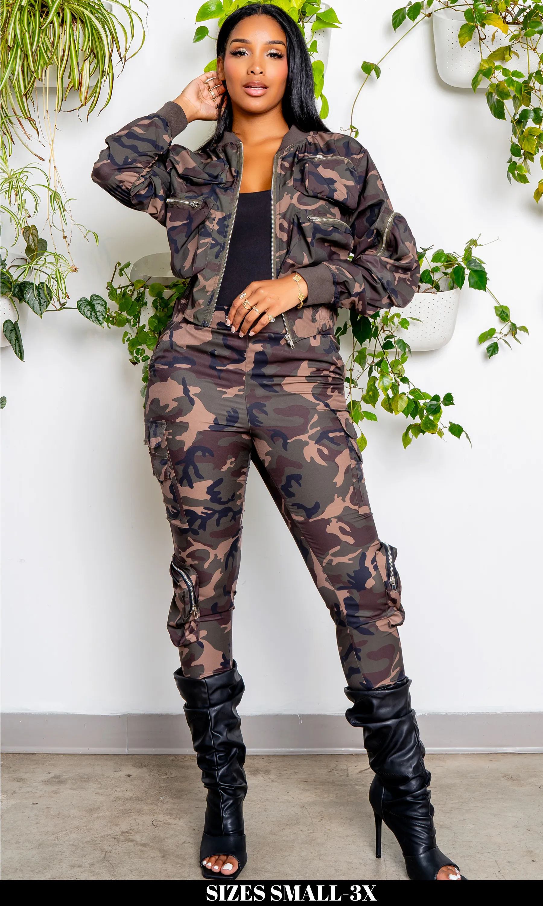 Camo Utility Nylon Joggers Final Sale