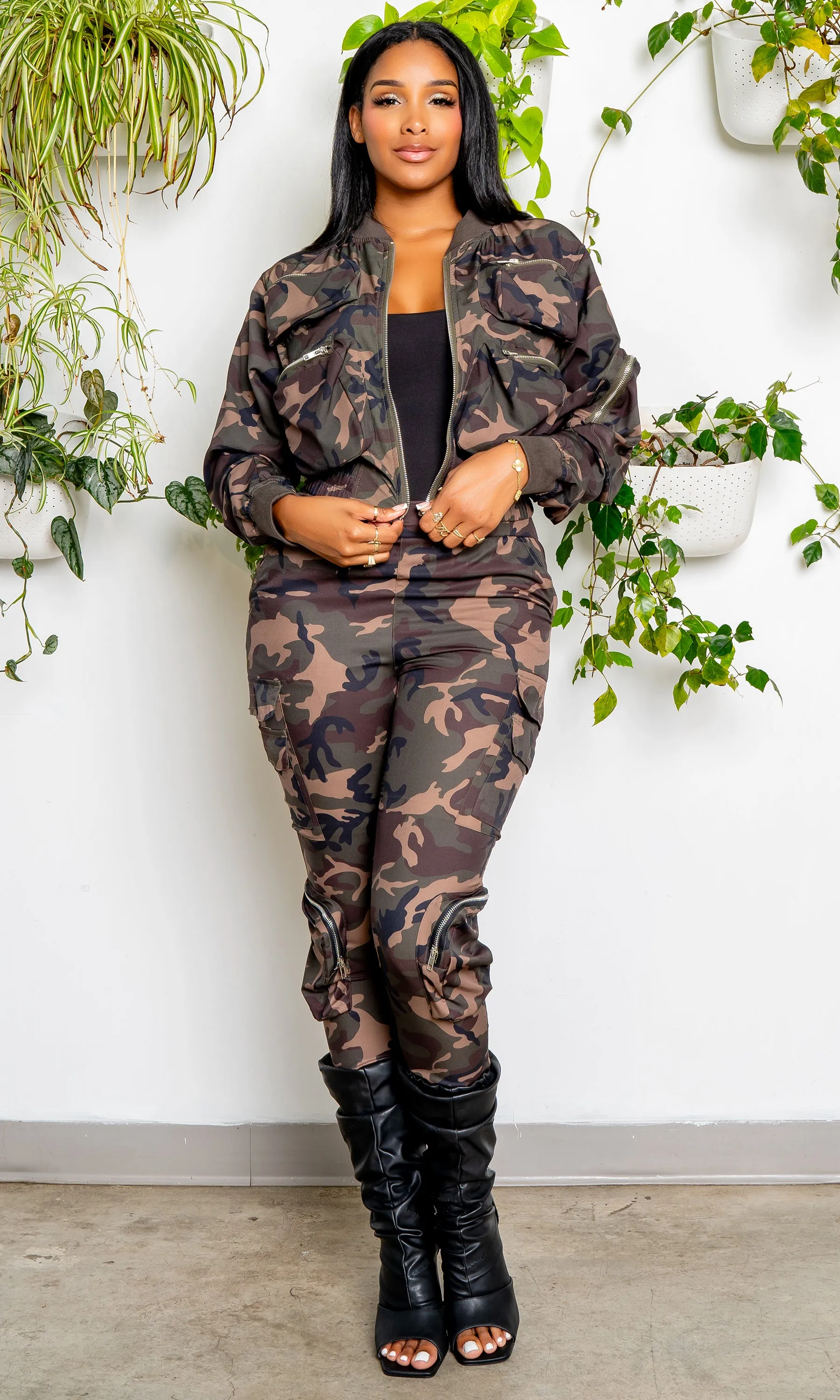 Camo Utility Nylon Joggers Final Sale