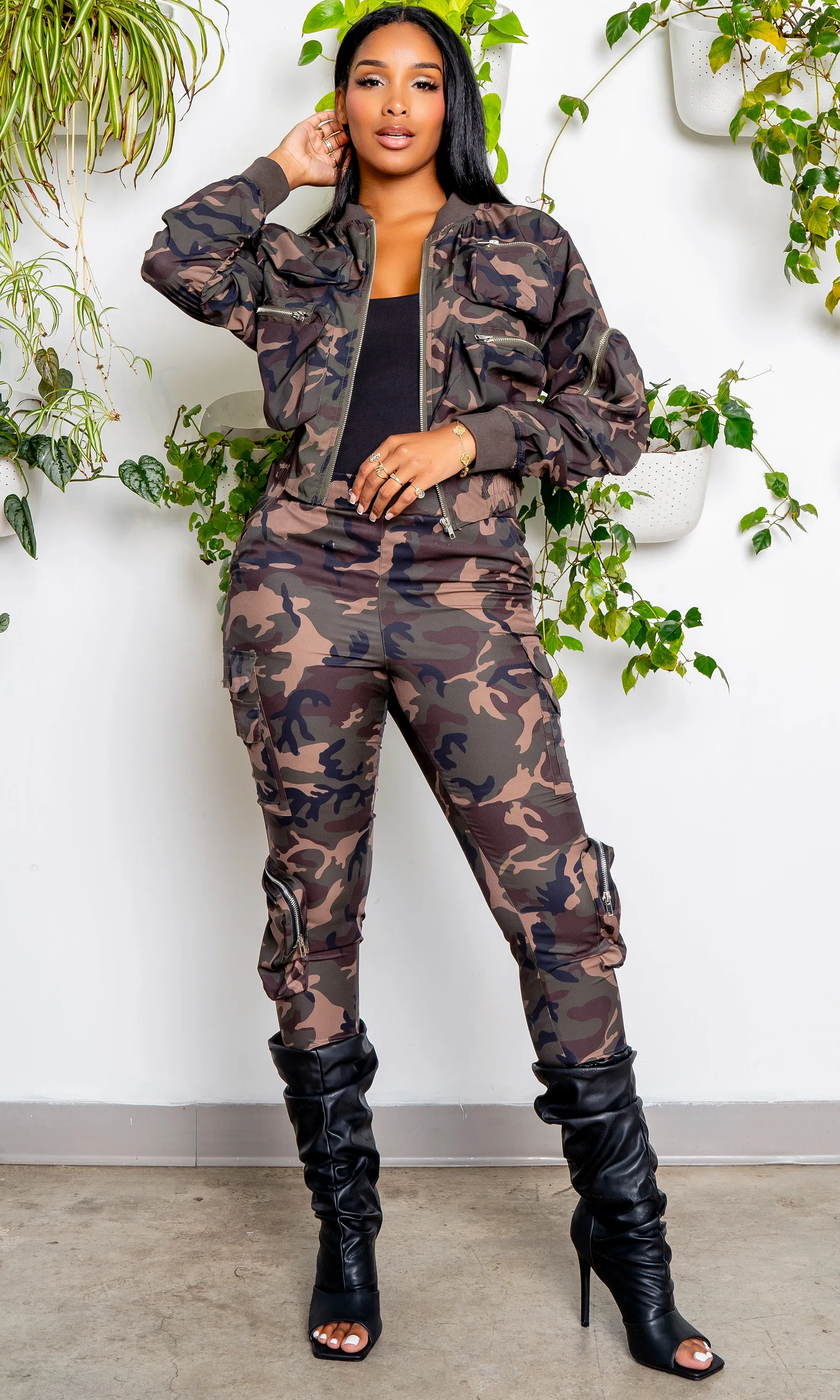 Camo Utility Nylon Joggers Final Sale