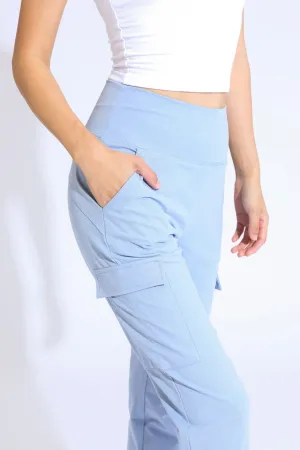CARGO KNIT JOGGER - HEATHER BLUE FOG