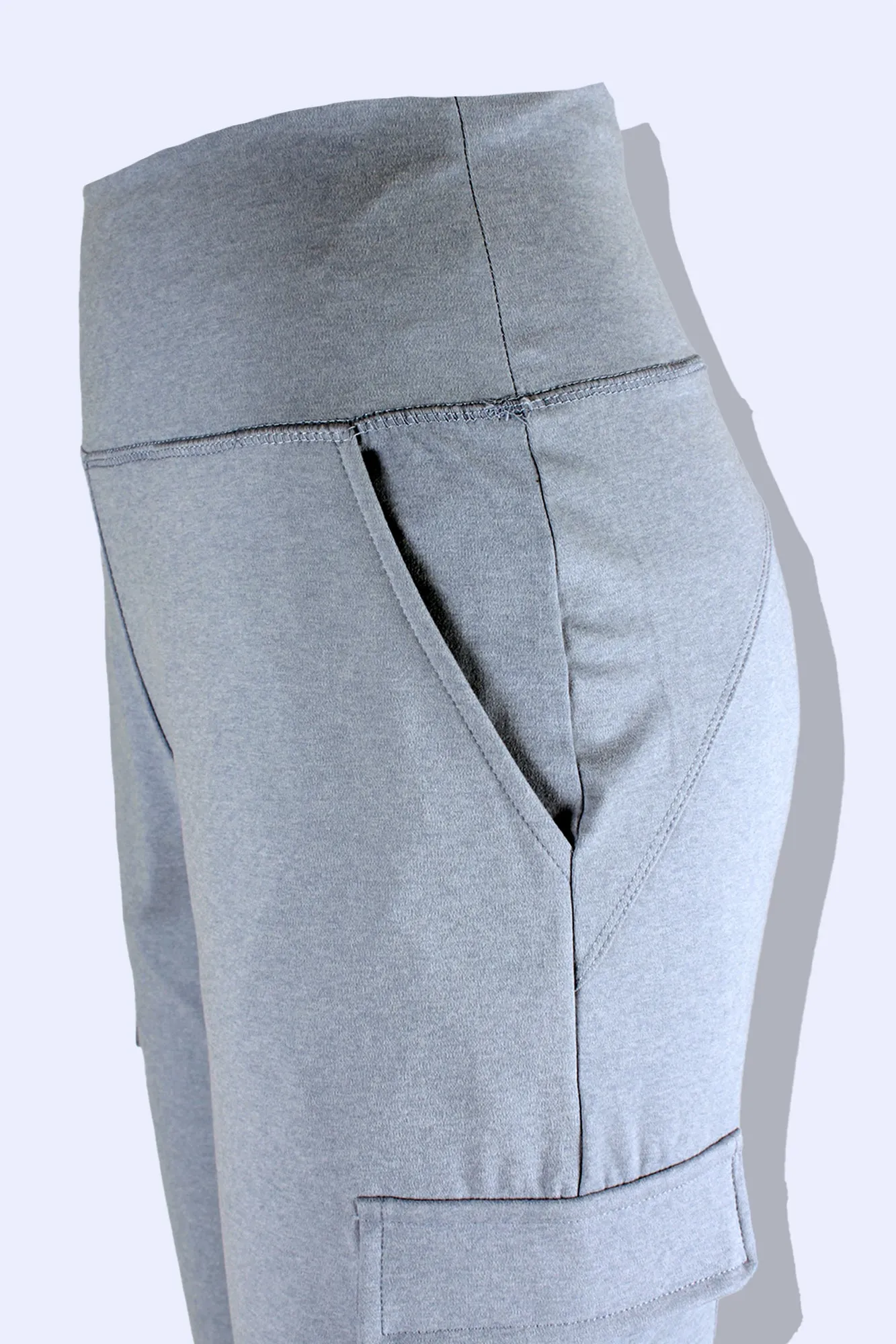 CARGO KNIT JOGGER - HEATHER BLUE FOG