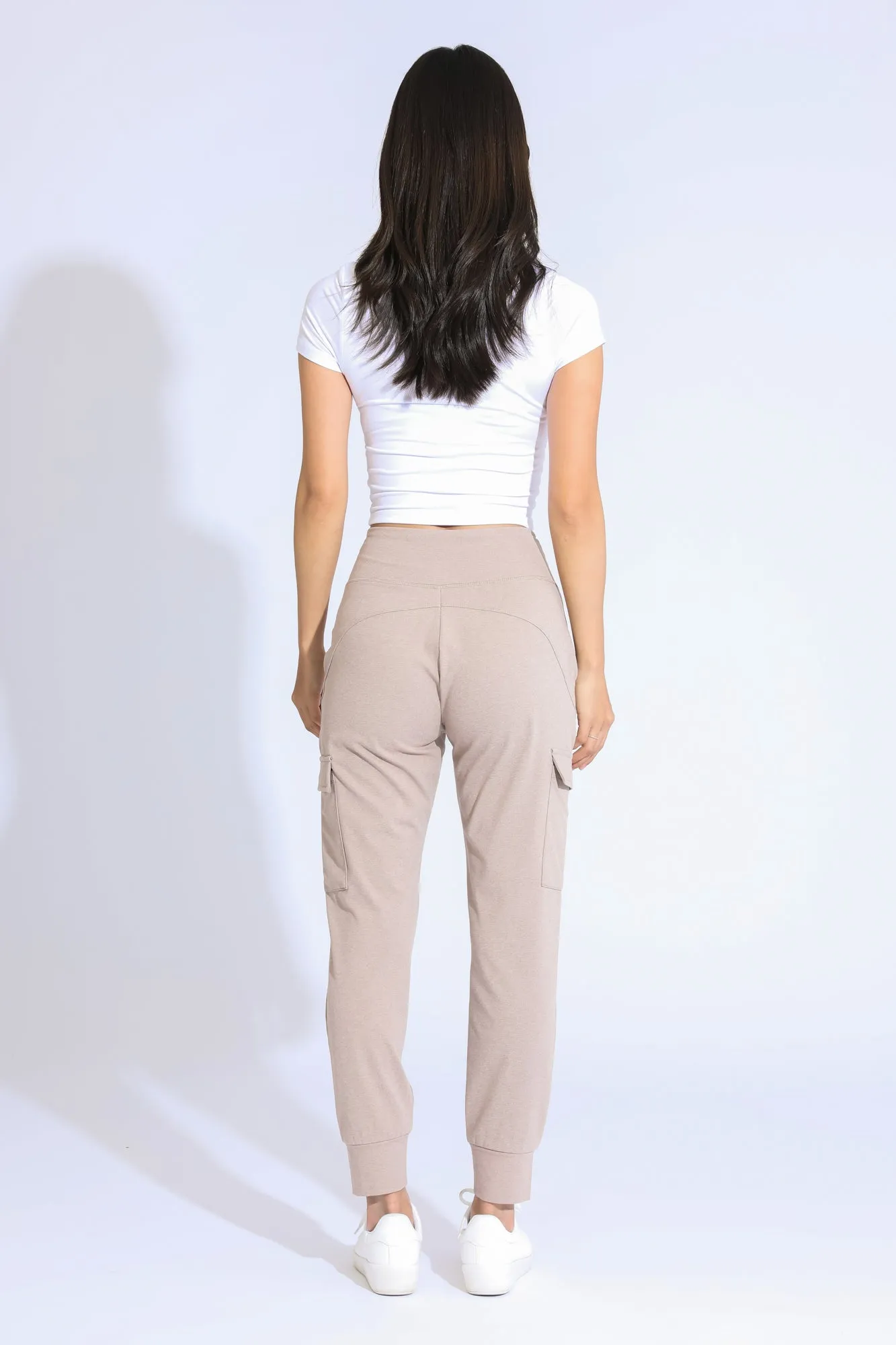 CARGO KNIT JOGGER - HEATHER TAUPE