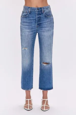 cassie crop high rise straight - honor distressed