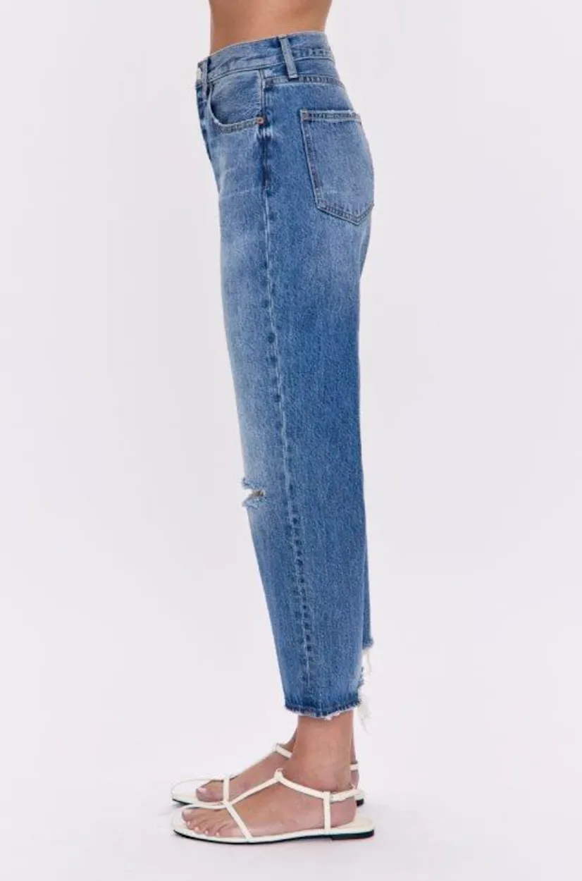 cassie crop high rise straight - honor distressed