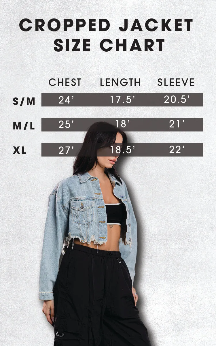 CITY OF ANGELES Crop Denim Vest
