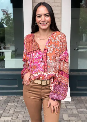 Cloverdale Peasant Blouse-***FINAL SALE***