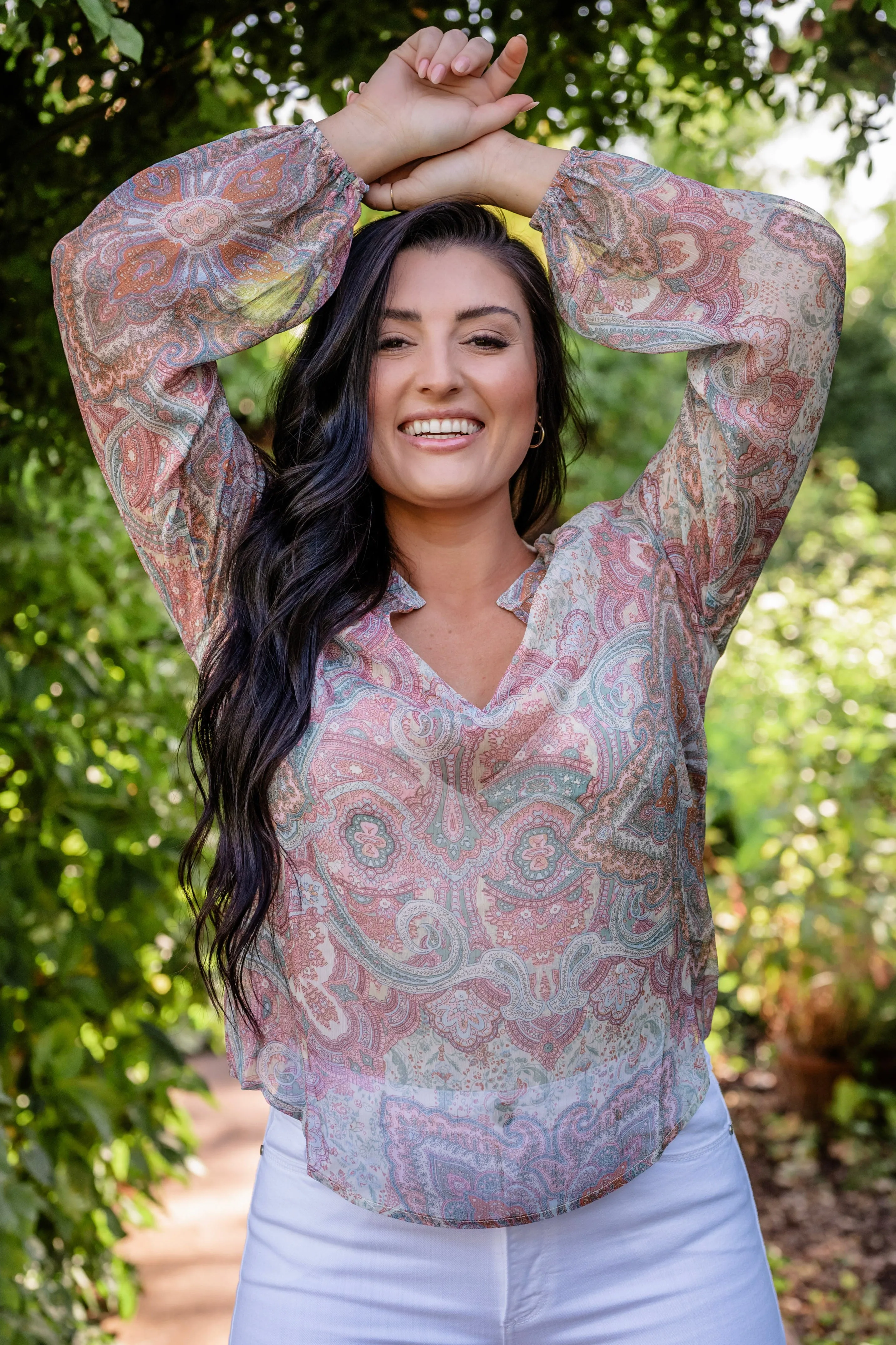 Dropped Sleeve Peasant Blouse