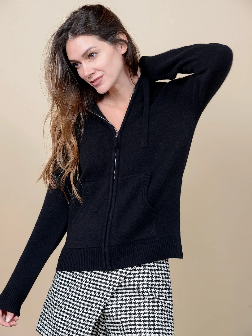 Elora Cashmere Zip Hoodie