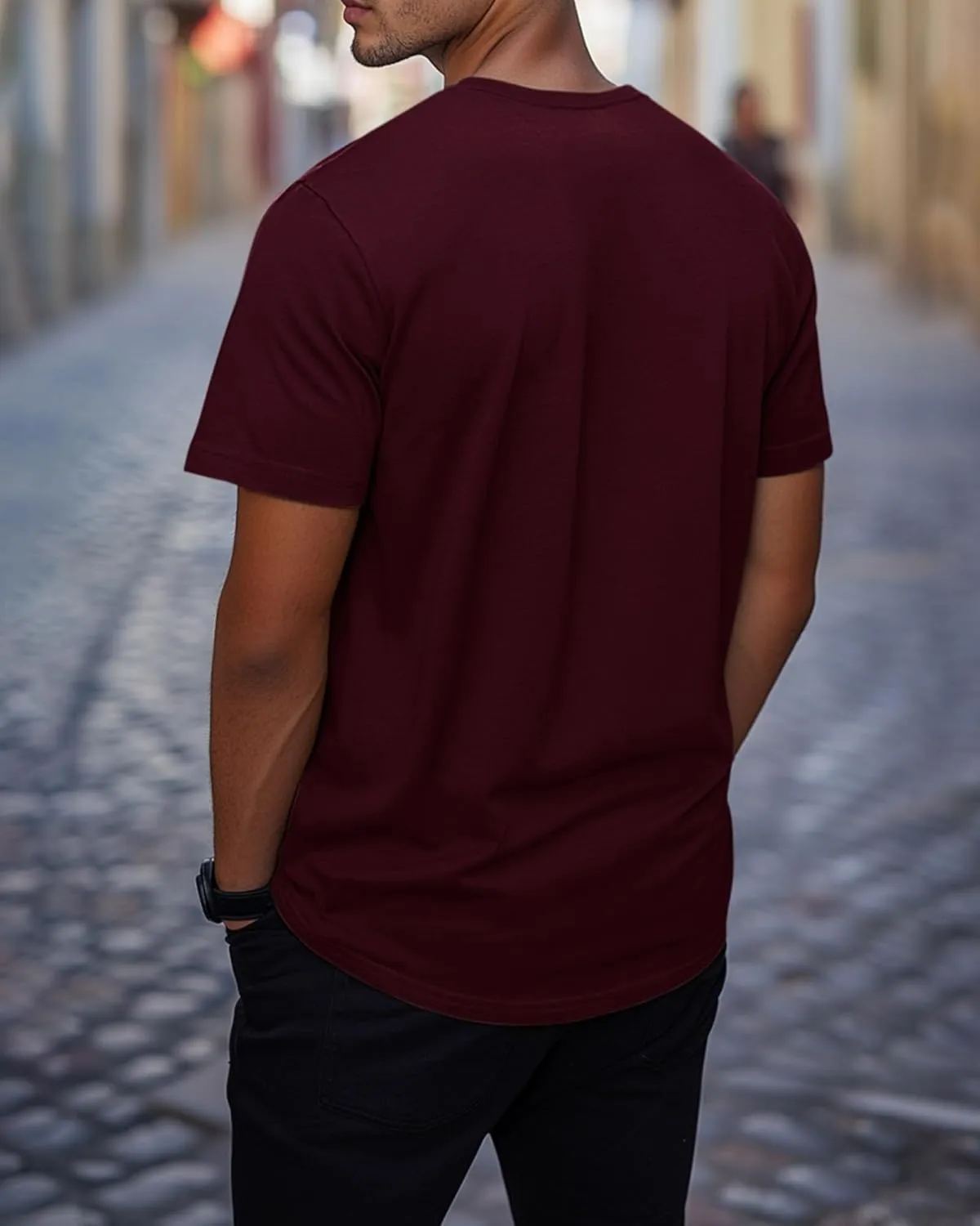 Ficerd 3 Pack Men's V Neck 95% Cotton T-Shirts M-7xl Big Tall Regular Soft Short Sleeve Basic 2025 Summer Clothes