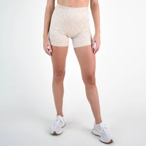 FLEO Biker Shorts - Heather Sand Leopard