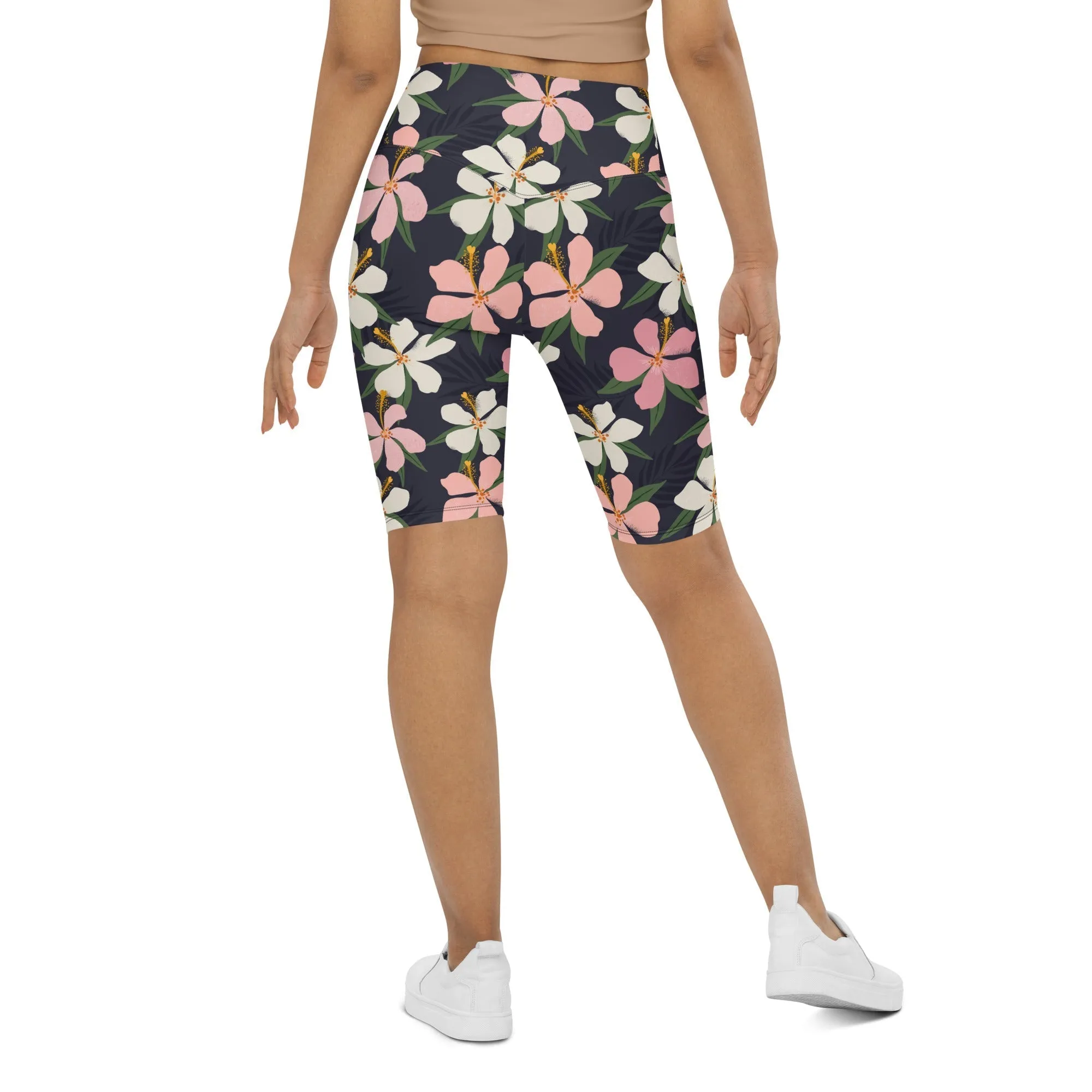 Floral Artwork Biker Shorts