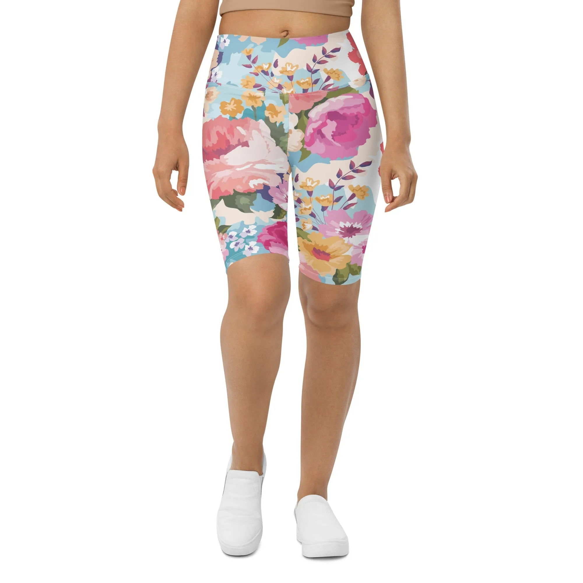 Flower Power Biker Shorts