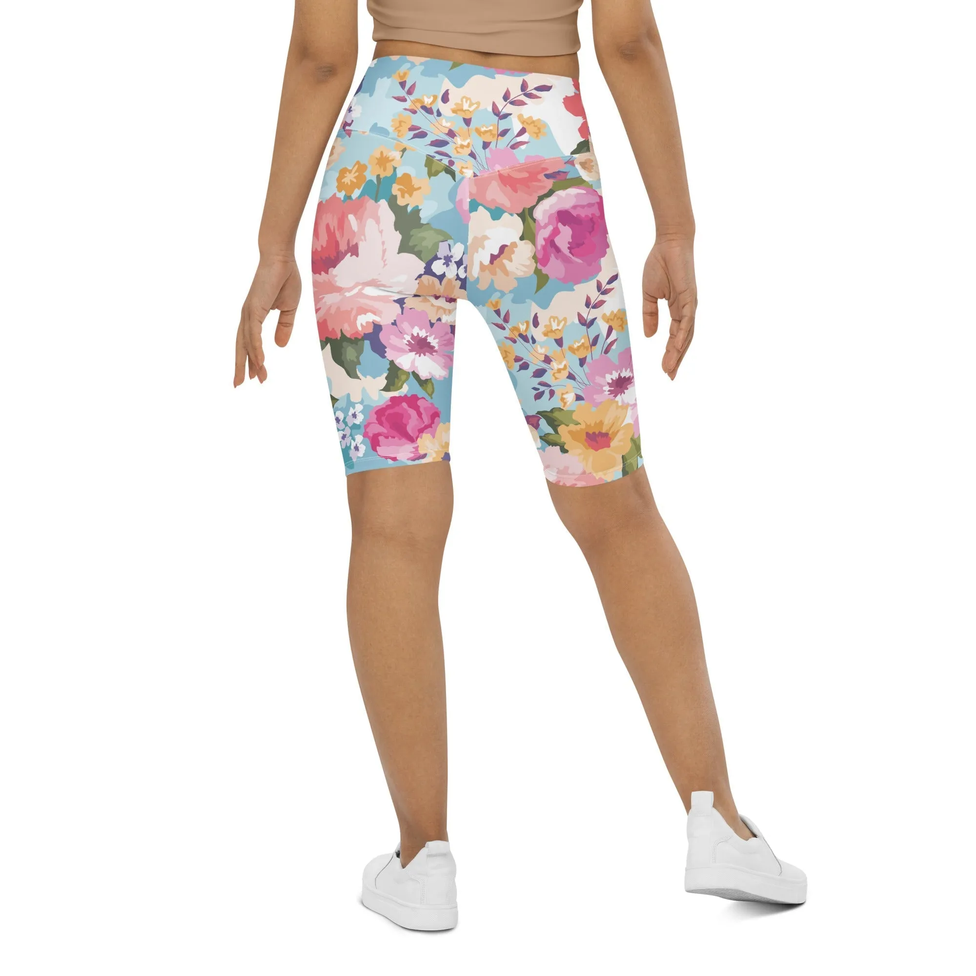 Flower Power Biker Shorts
