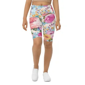 Flower Power Biker Shorts