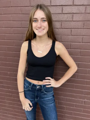 Good Times Bralette Tank - Black