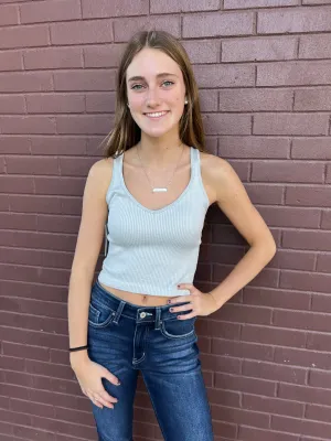 Good Times Bralette Tank - Dove Grey
