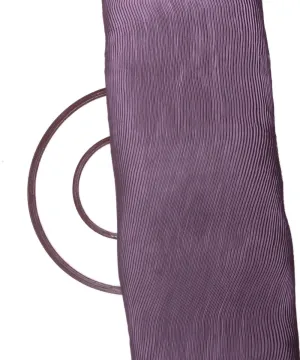 Grey Colour Plain Pleated Satin Fabric