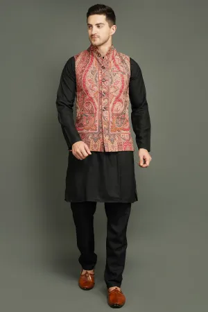 Half Paisley Vintage Nehru Jacket | Made To Order