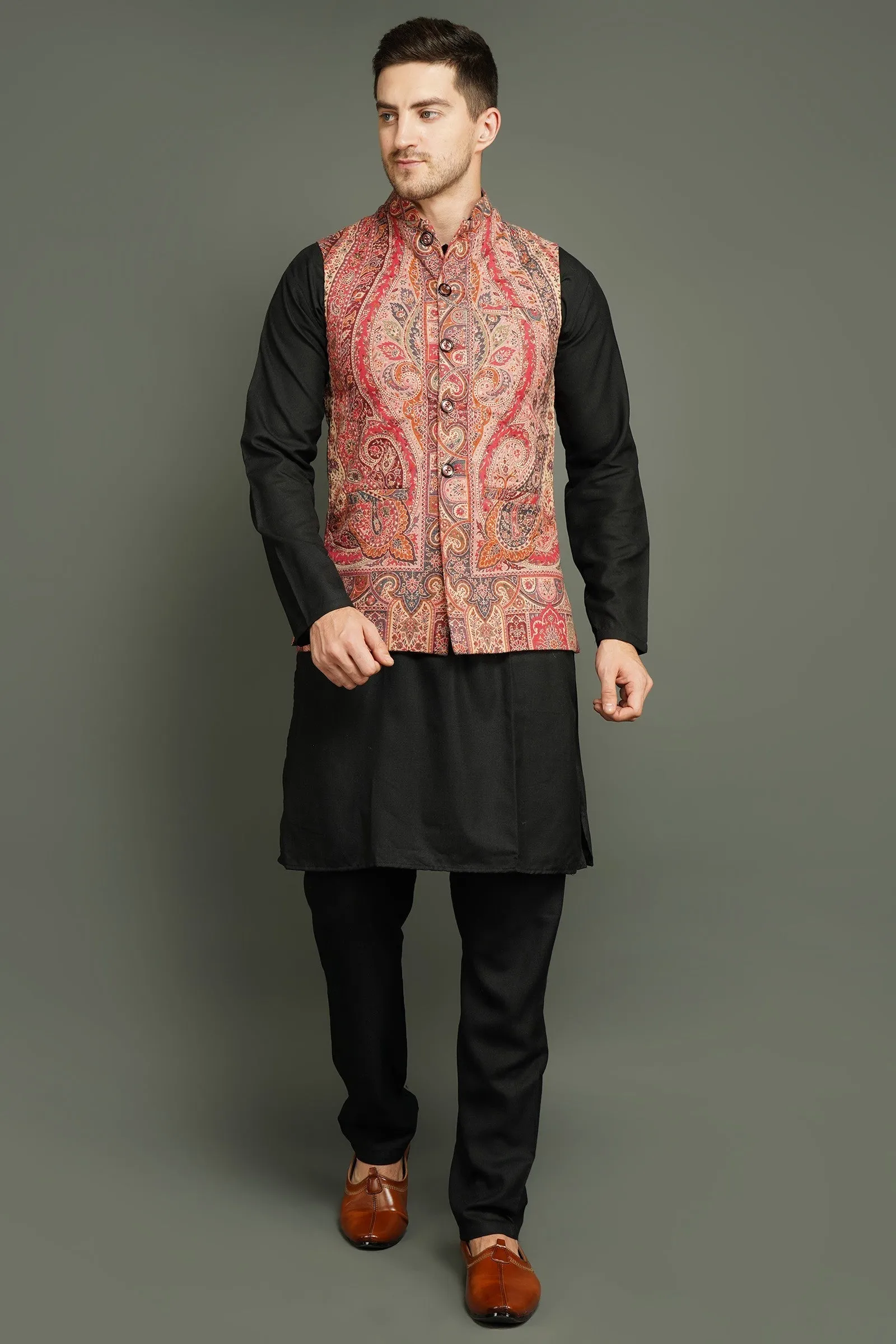 Half Paisley Vintage Nehru Jacket | Made To Order