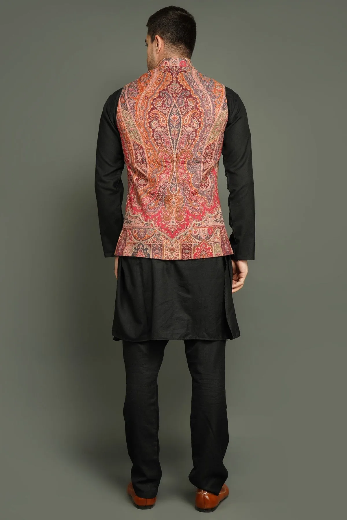 Half Paisley Vintage Nehru Jacket | Made To Order