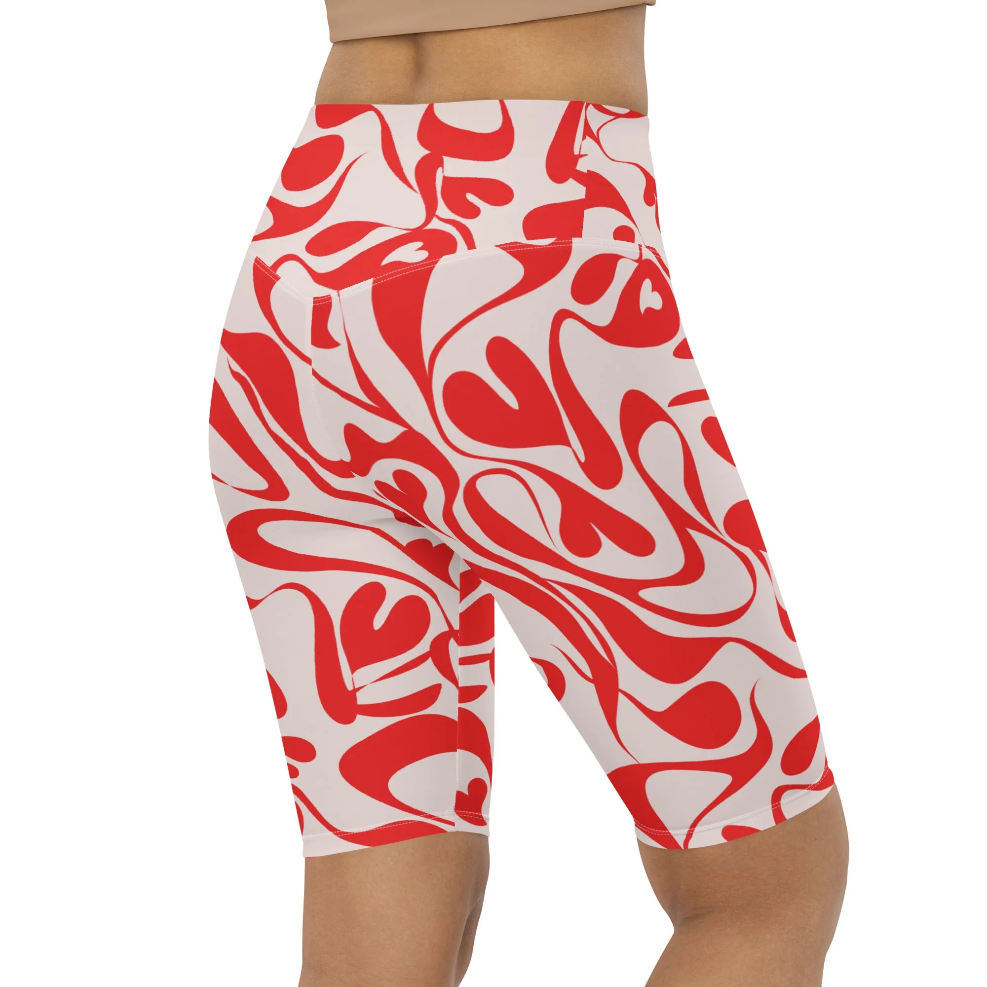 Heart Swirl Biker Shorts