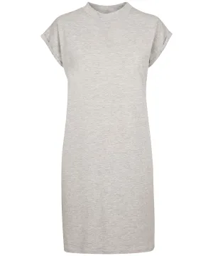 Heather Grey* - Women's turtle extended shoulder dress