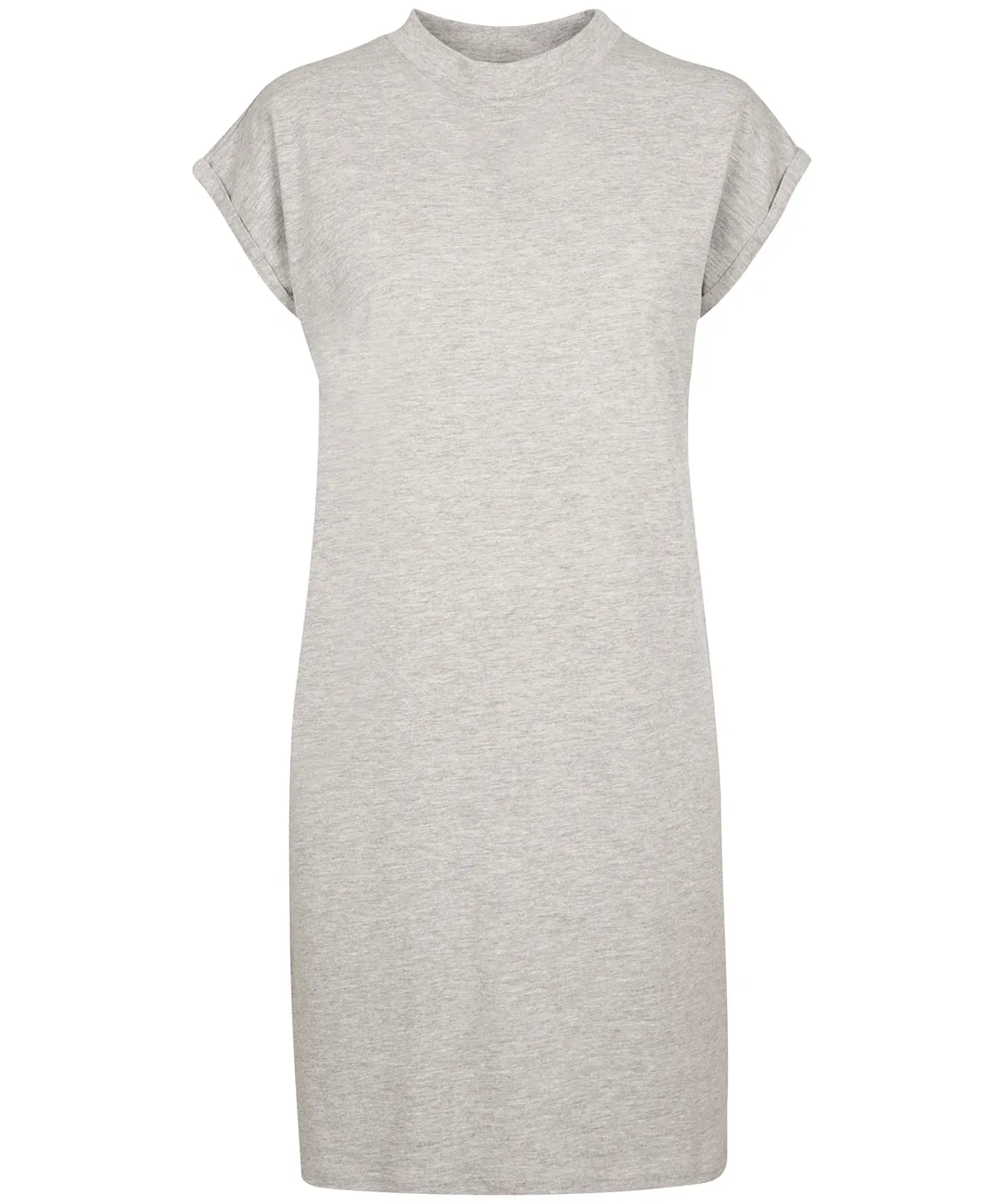 Heather Grey* - Women's turtle extended shoulder dress