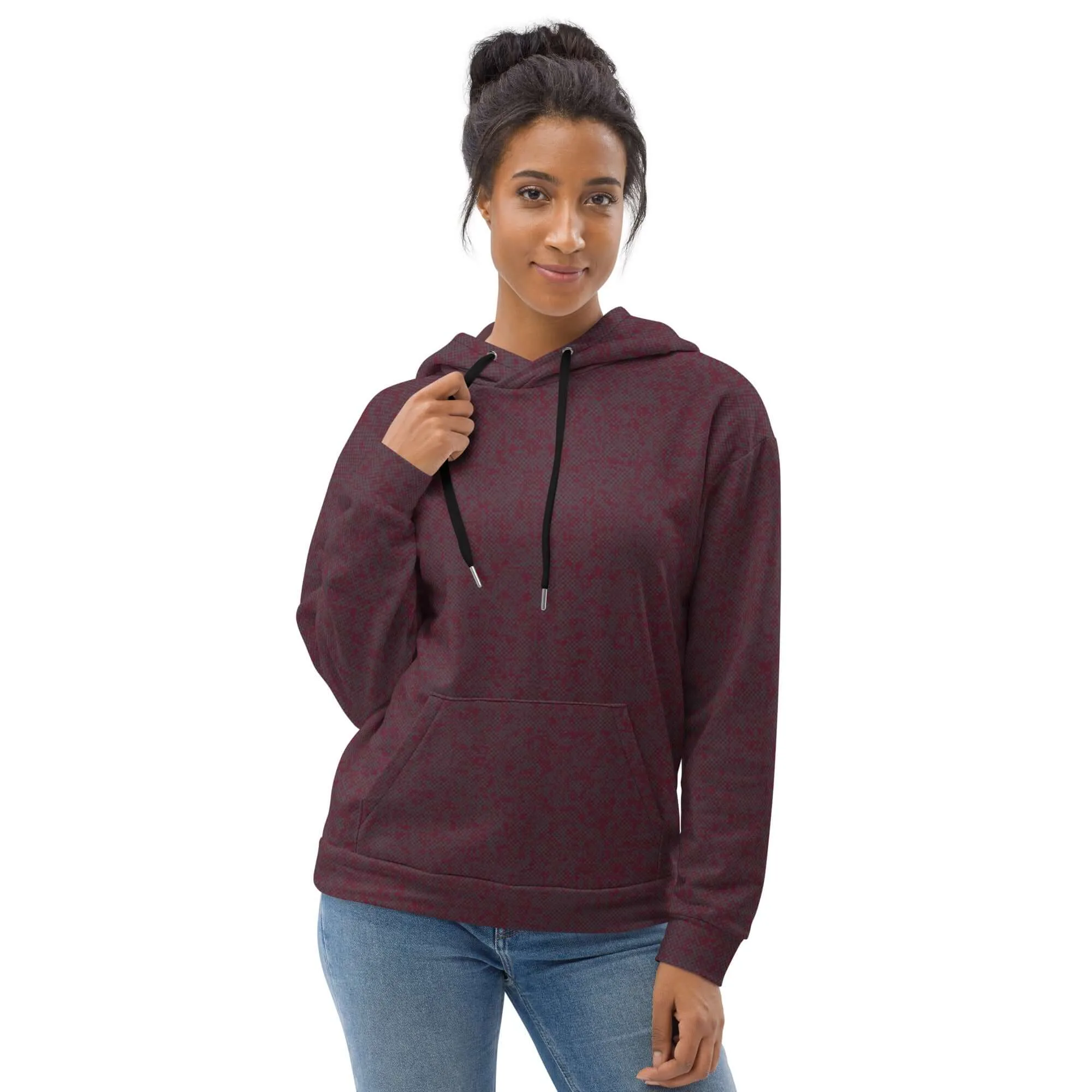 Humble Sportswear™ Pattens Red Relaxed Fit Hoodie