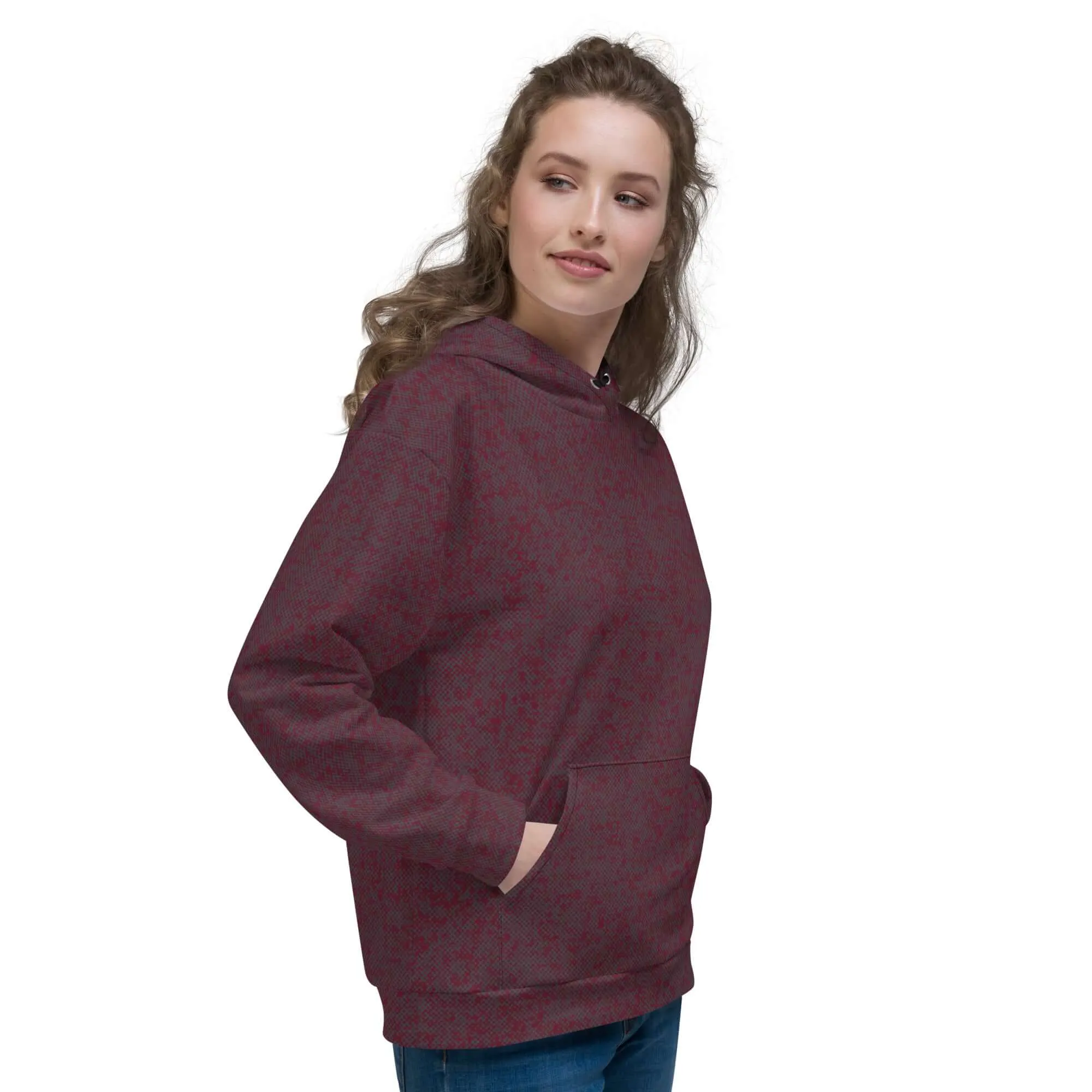 Humble Sportswear™ Pattens Red Relaxed Fit Hoodie
