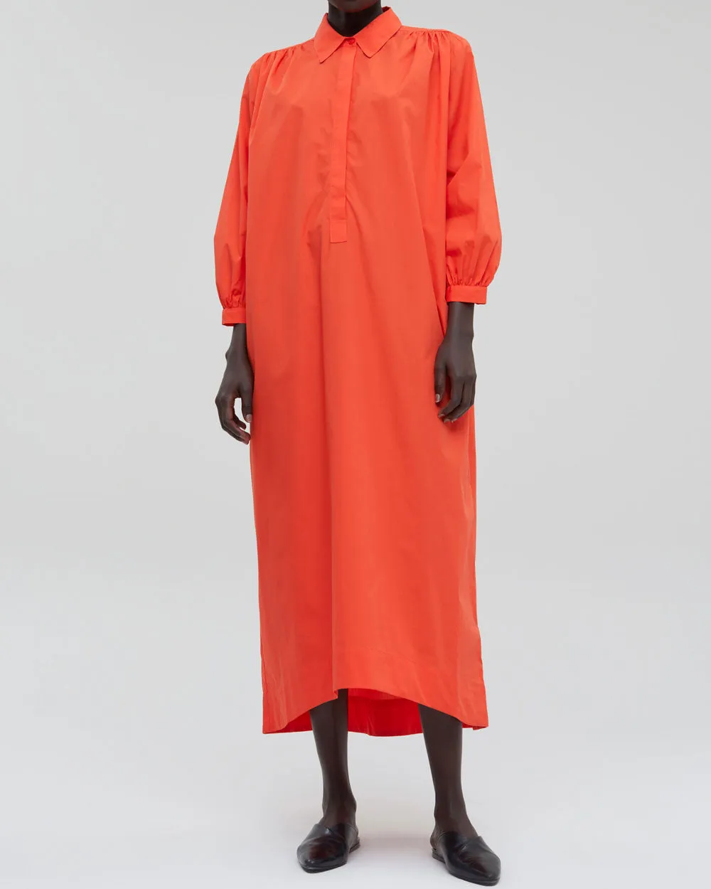 Jasper Gathered Shirt Midi Dress