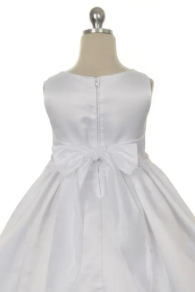 KD235 White Classic Pleated Dress ( SIZES 2-14 years)